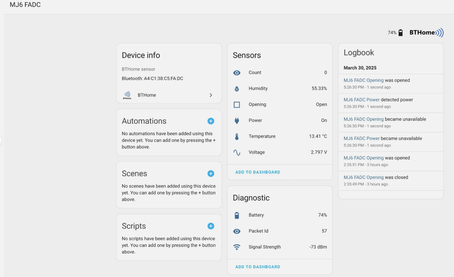 ✨[New]THS-M6 Temperature & Humidity Sensor (MJWSD06MMC Customized + BTHome/Zigbee + CR2450 + SHTV4)